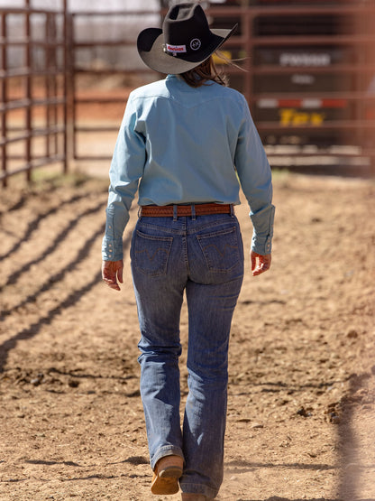 Schaefer Outfitter Women's Western Denim Snap Shirt