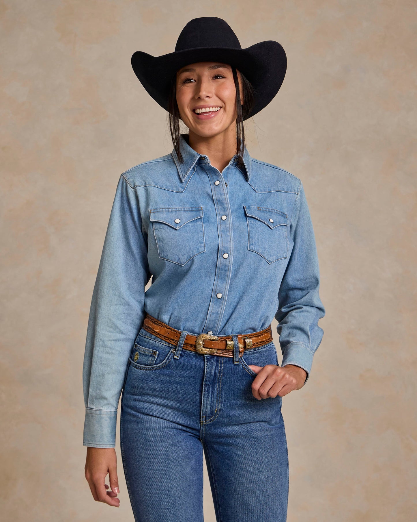 Schaefer Outfitter Women's Western Denim Pearl Snap