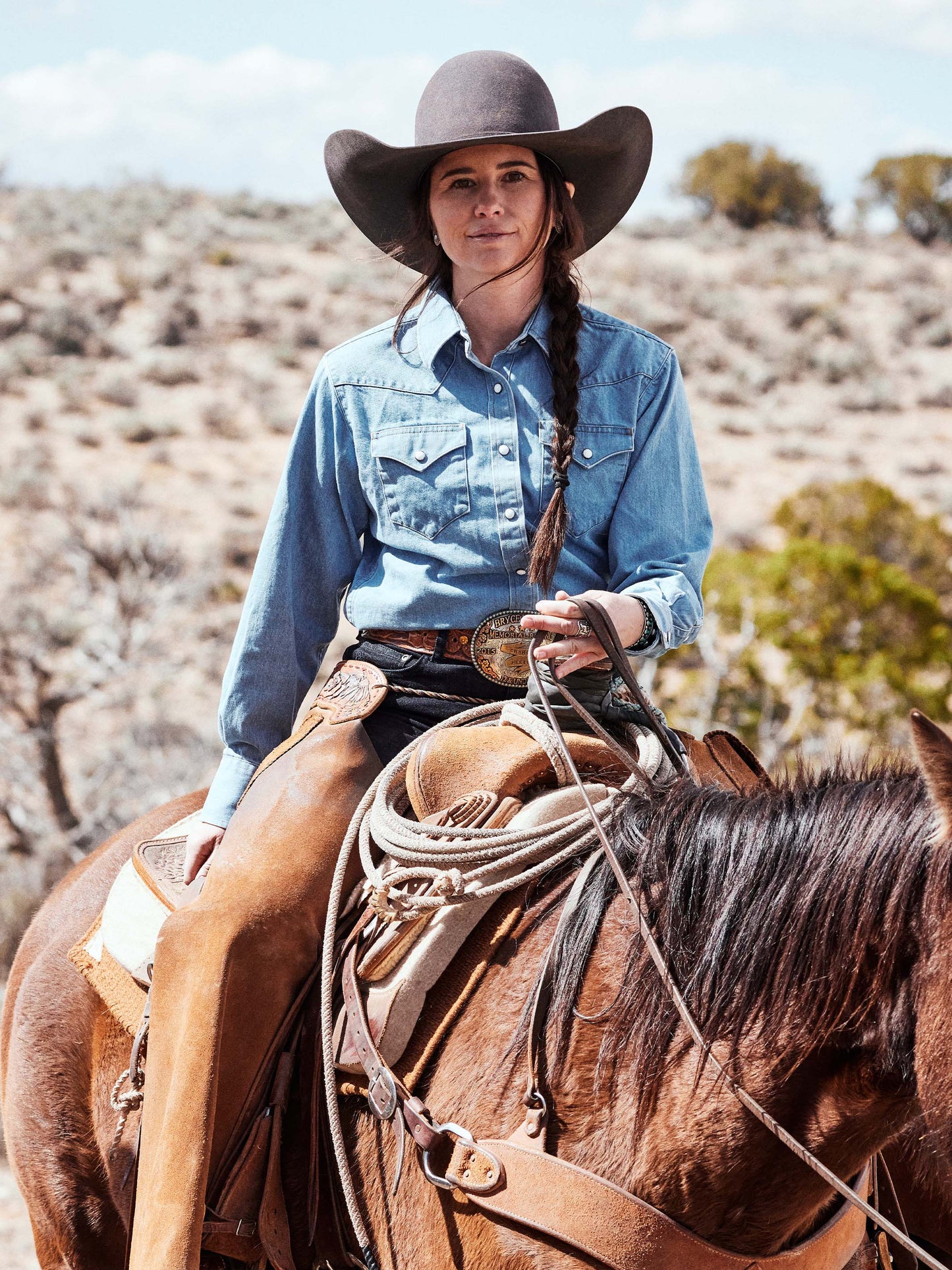 Schaefer Outfitter Women's Western Denim Pearl Snap