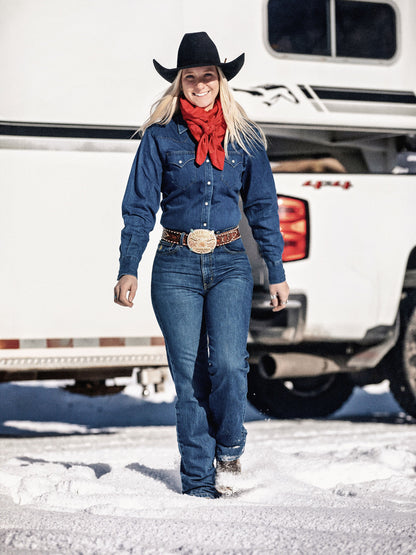 Schaefer Outfitter Women's Western Denim Pearl Snap