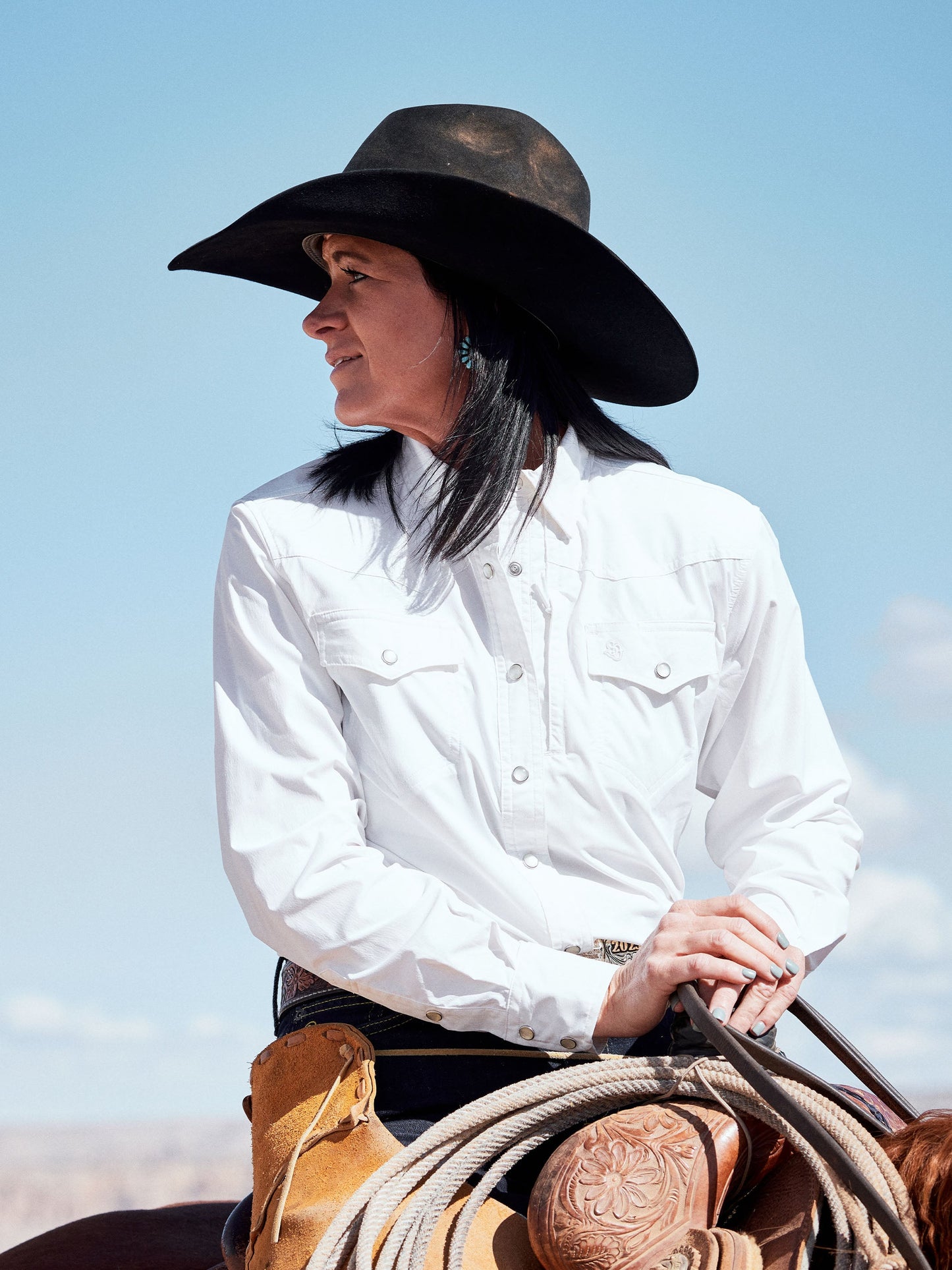 Schaefer Outfitter Women's RangeTek Western Guide Snap Shirt