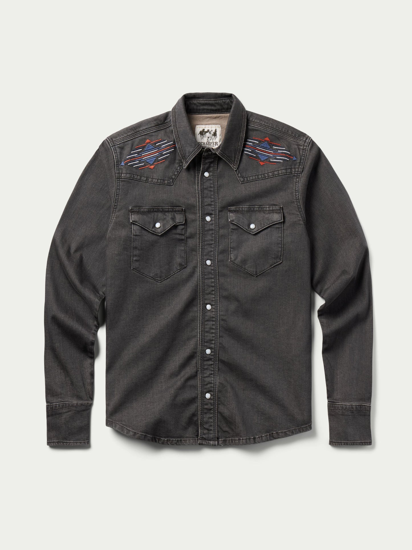 Schaefer Outfitter Women's Embroidered Denim Snap Shirt