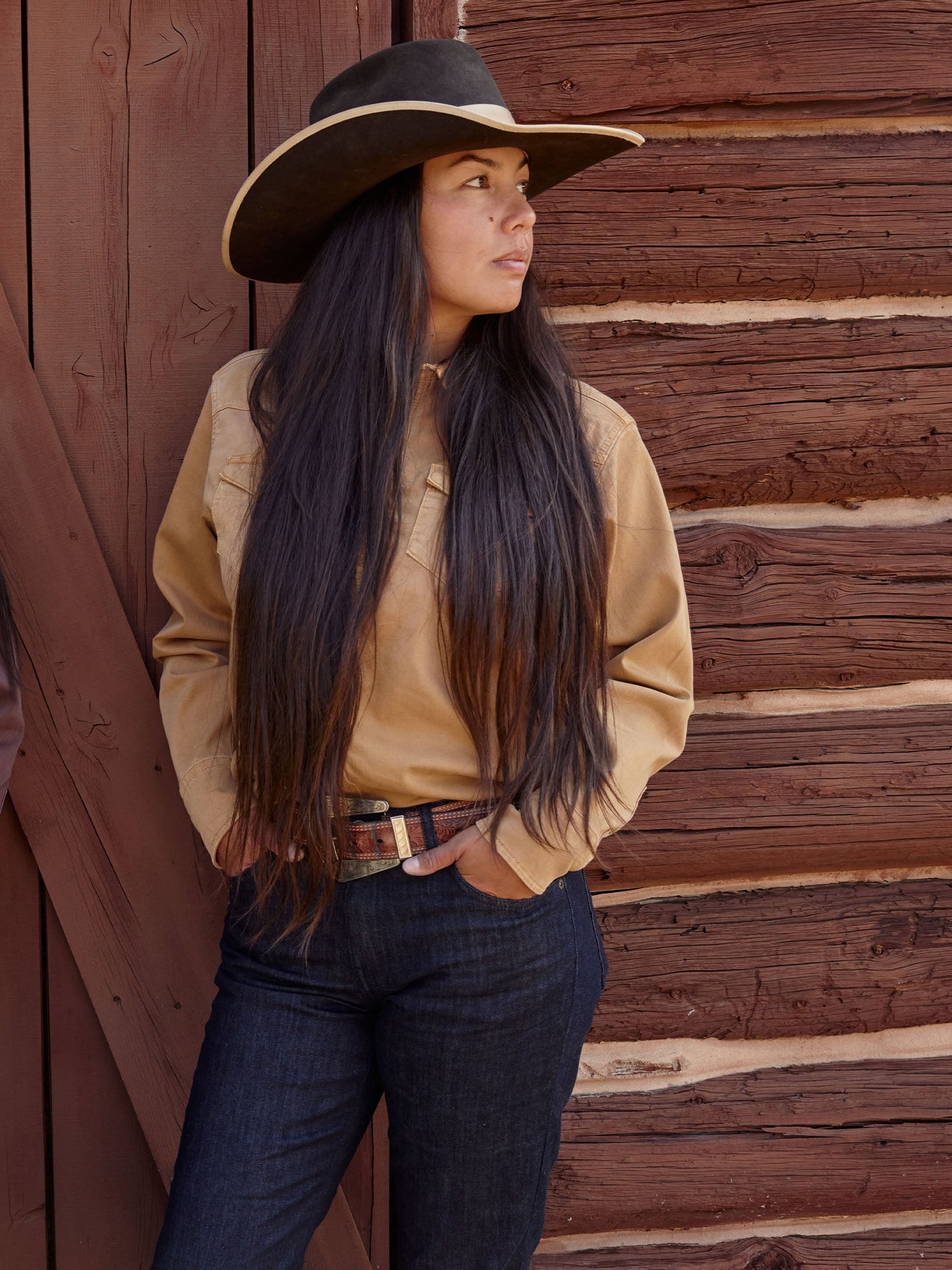 Schaefer Outfitter Women's Western Denim Snap Shirt