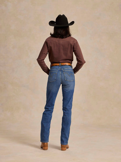 Schaefer Outfitter Women's Western Denim Snap Shirt