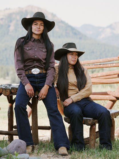 Schaefer Outfitter Women's Western Denim Snap Shirt