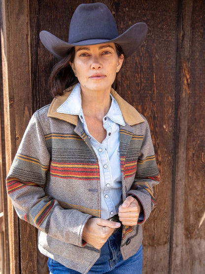 Schaefer Outfitter Women's Las Cruces Jacket With Leather Collar
