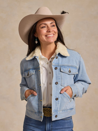 Schaefer Outfitter Women's Sherpa Lined Denim Jacket