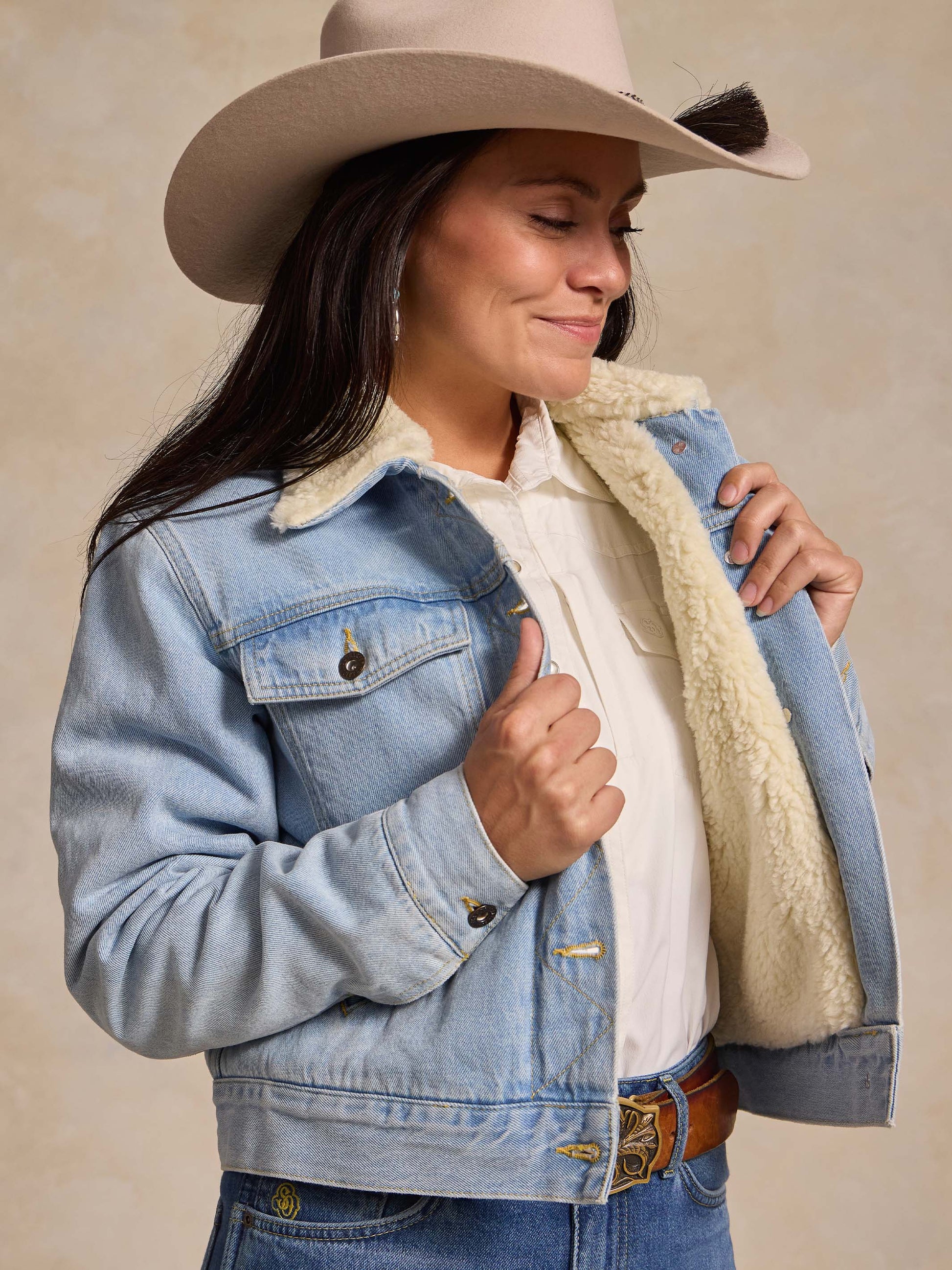 Schaefer Outfitter Women's Sherpa Lined Denim Jacket