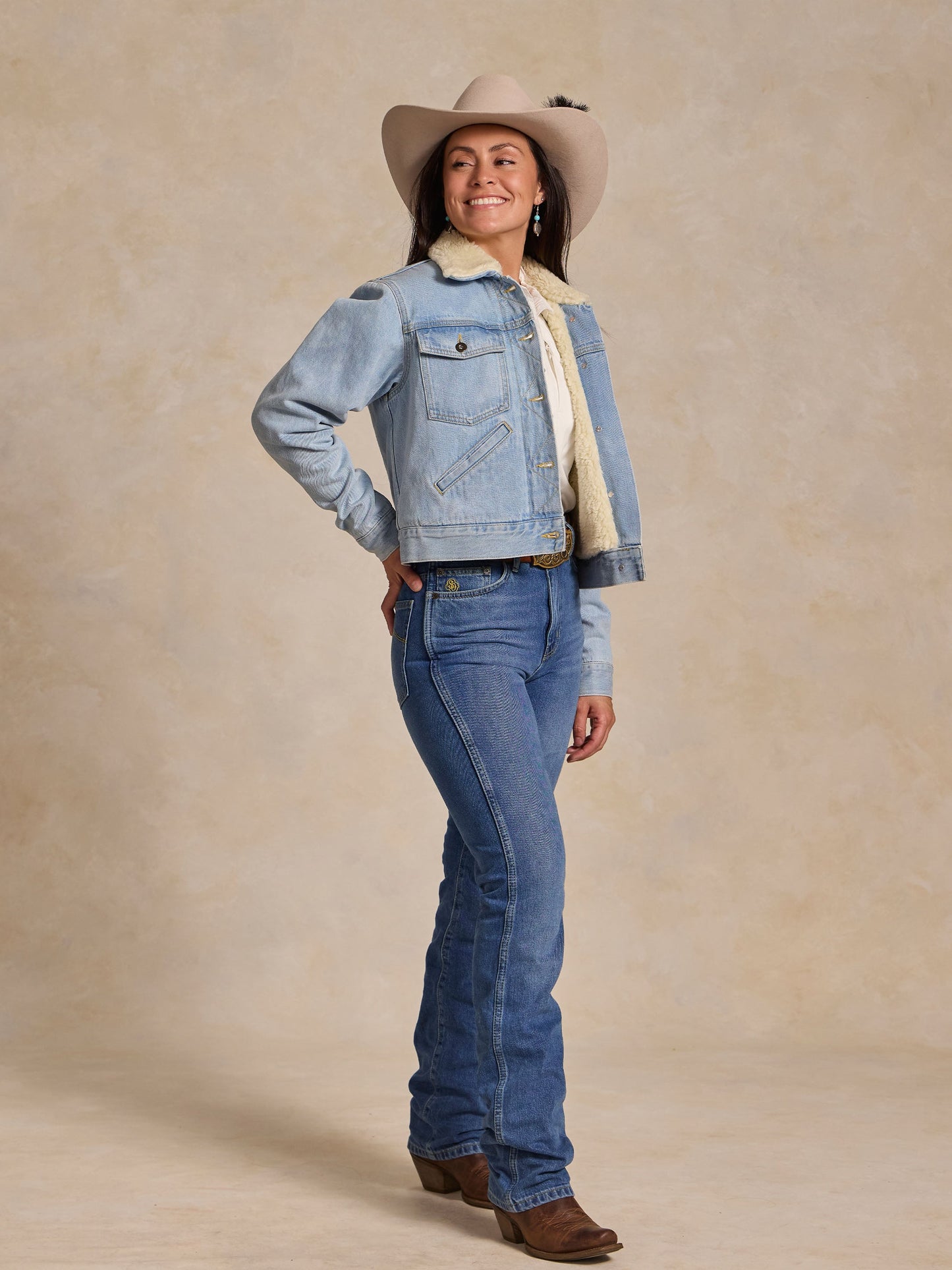Schaefer Outfitter Women's Sherpa Lined Denim Jacket