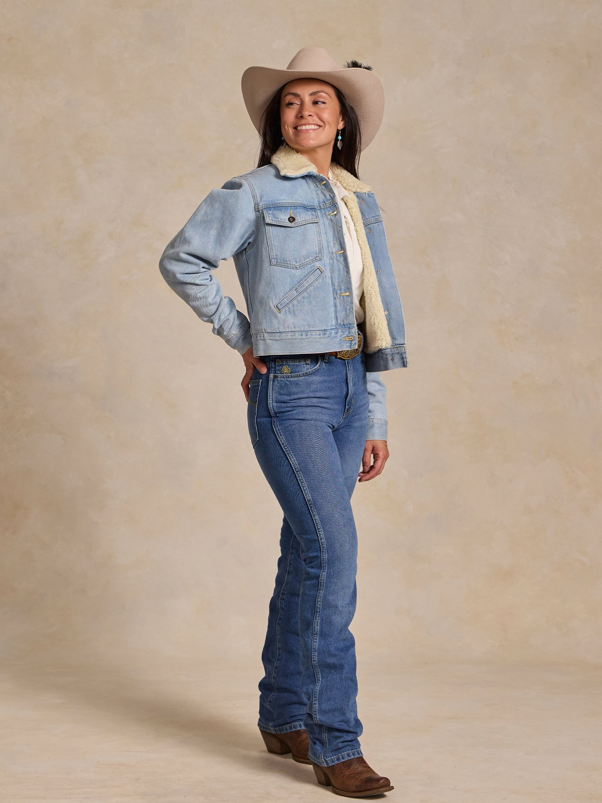 Schaefer Outfitter Women's Sherpa Lined Denim Jacket