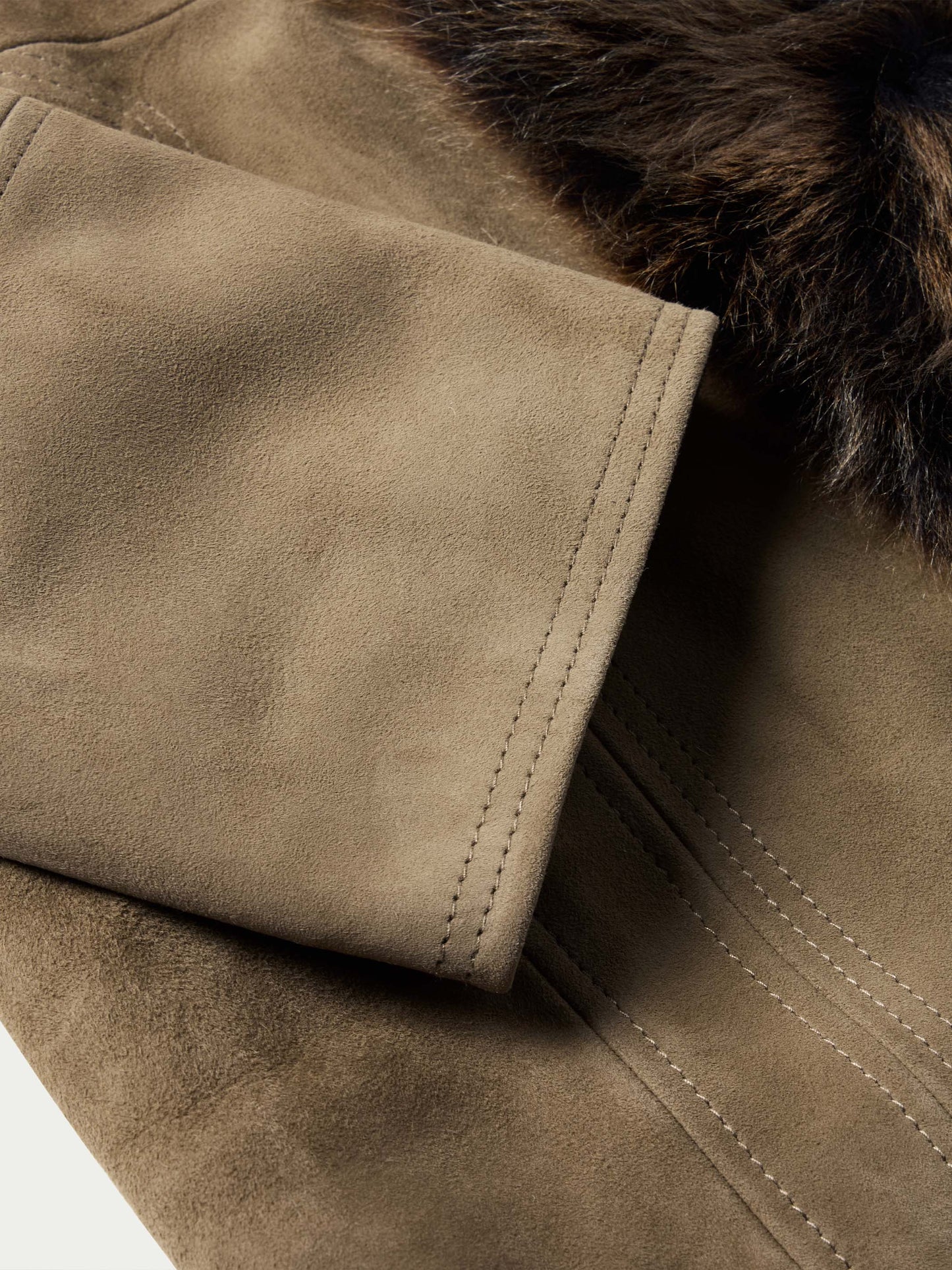 Schaefer Outfitter Women's Suede Coat With Toscana Shearling Collar