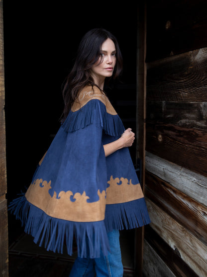 Schaefer Outfitter Women's Suede Fringe Cape