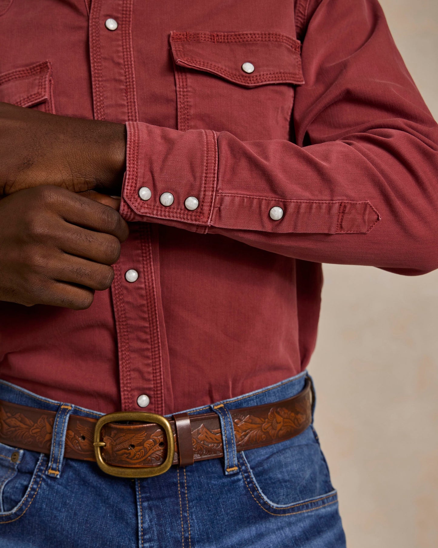 Schaefer Outfitter Western Denim Snap Shirt
