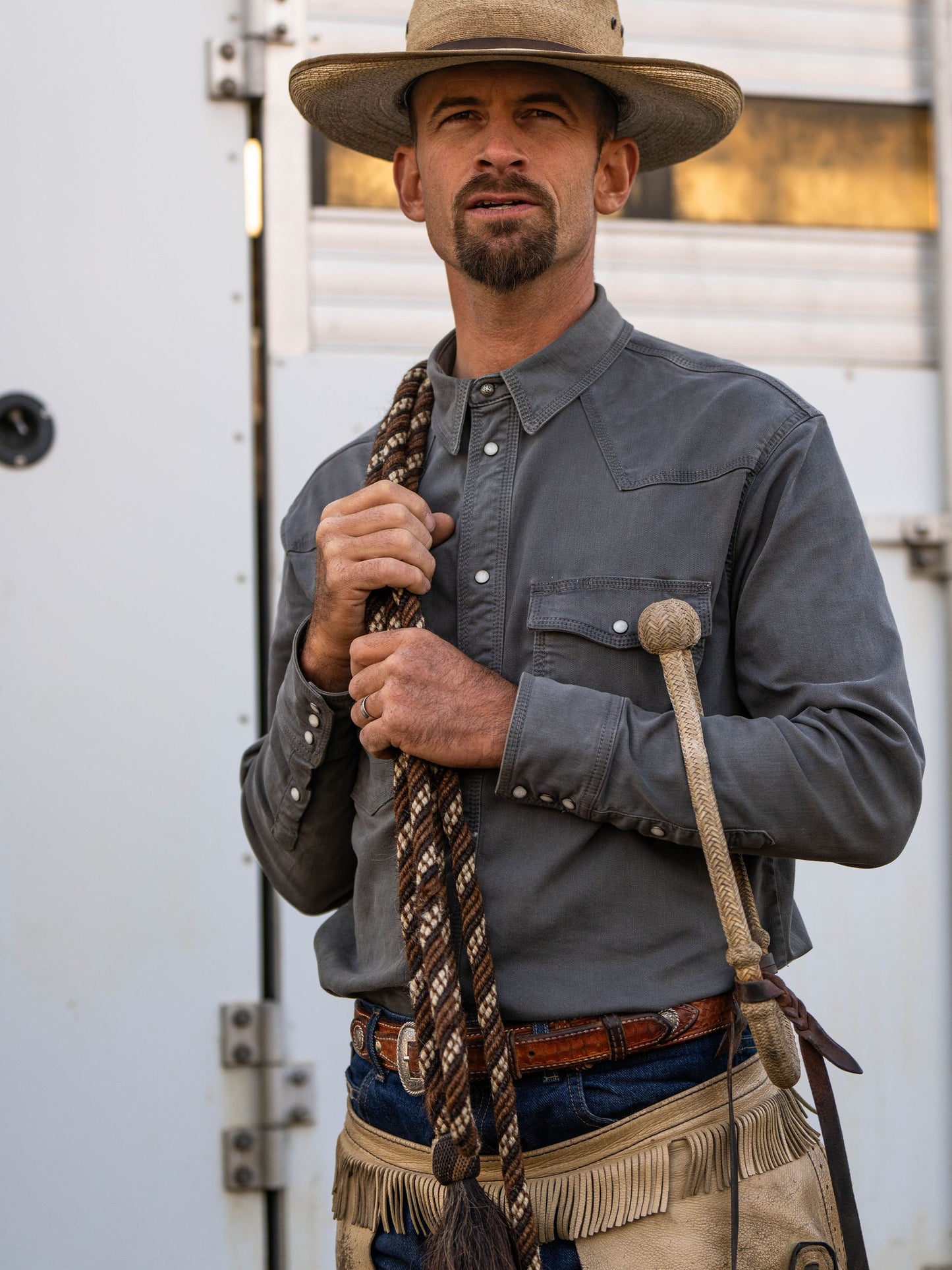 Schaefer Outfitter Western Denim Snap Shirt
